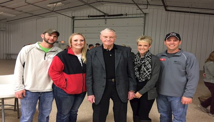 Dave and Emily Patefield, Tom Osborne, Megan Kvols and Brian Gould