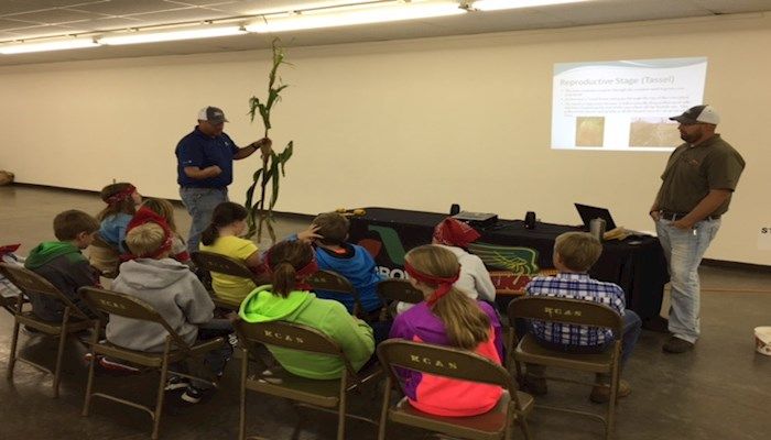 Keith County Farm Bureau members talking agriculture with 5th Grade Students