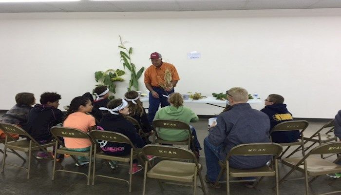 Keith County Farm Bureau members talking agriculture with 5th Grade Students