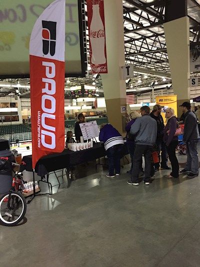 FB Proud Booth at the Hockey Game