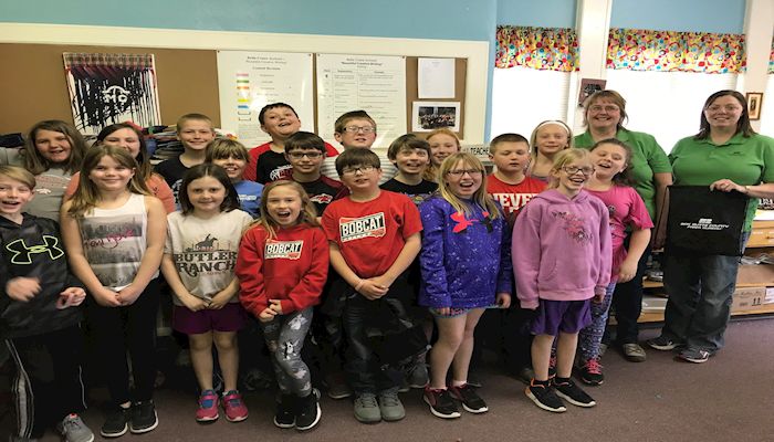 Box Butte County visited the classrooms of ALL 3rd grade classes in Alliance (7 classrooms) and 4th grade classes in Hemingford (2 classrooms) during Ag Week.