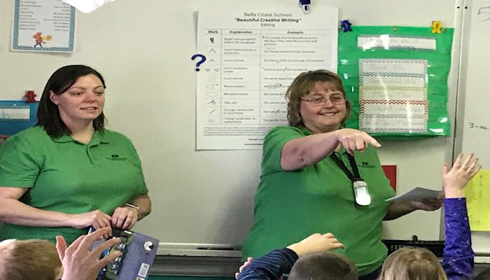 Box Butte County visited the classrooms of ALL 3rd grade classes in Alliance (7 classrooms) and 4th grade classes in Hemingford (2 classrooms) during Ag Week.